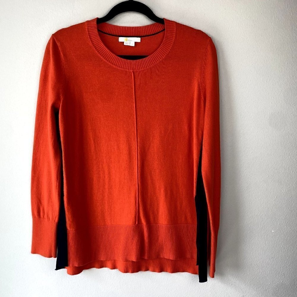 Boden Logan Pullover Wool Sweater Orange S